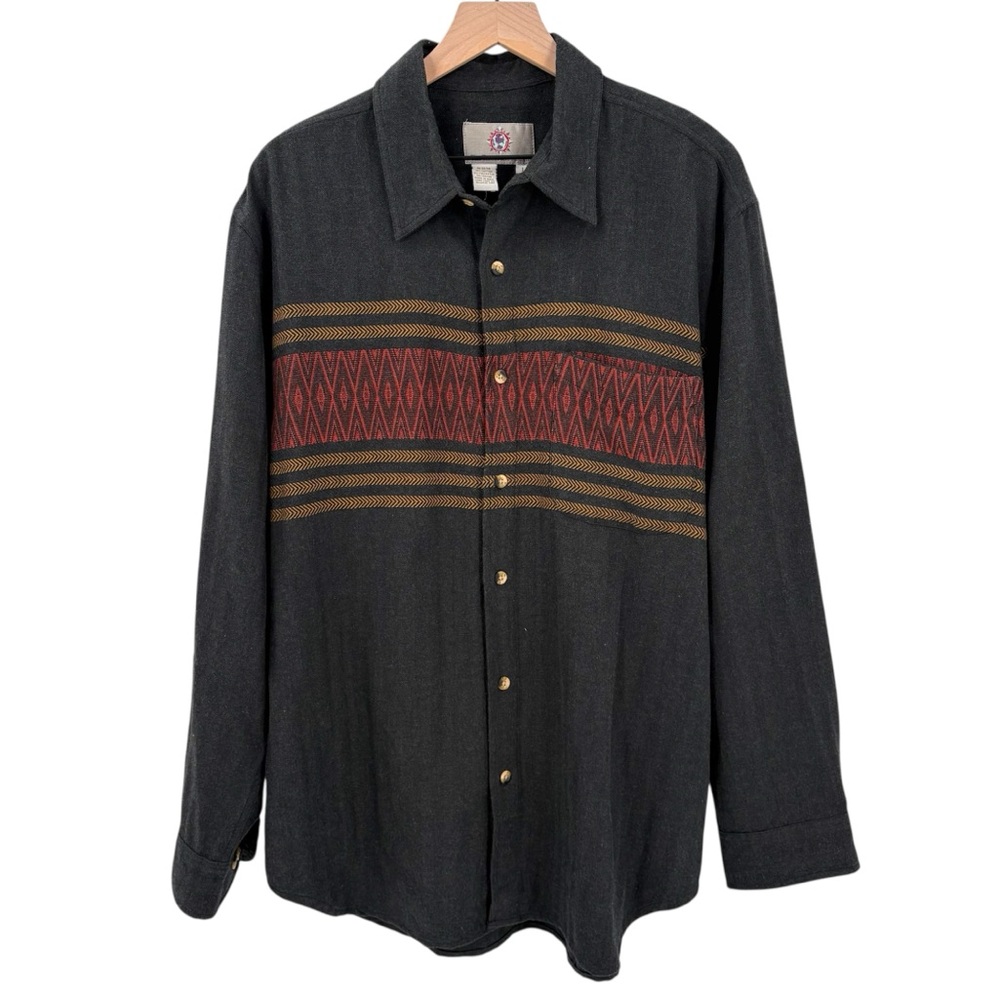 The Territory Ahead Men’s Aztec Southwestern Print Button Down‎ Large
